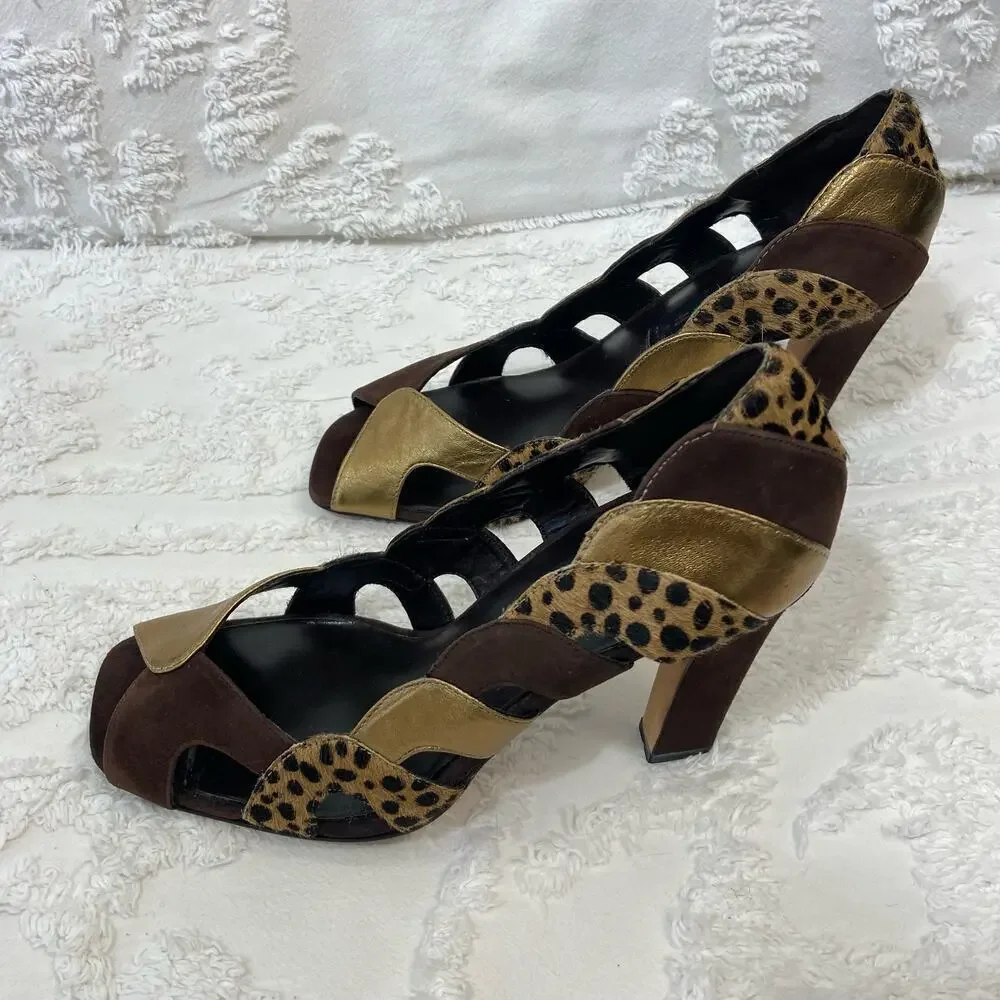 STEVEN by STEVE MADDEN Heels Suede and Leather Women's Sz 9.5 Nightwear Coquette
